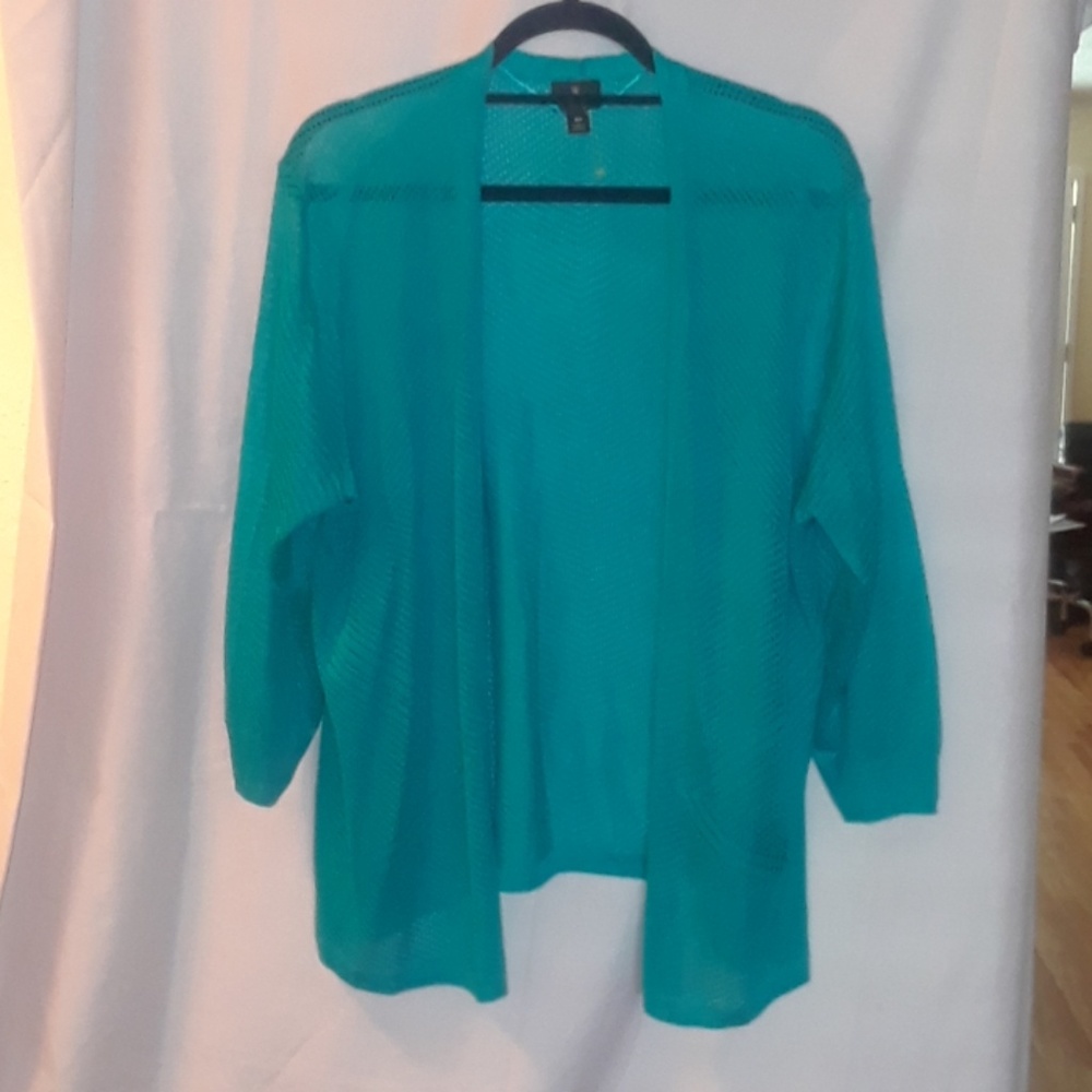 NWOT Worthington Woman Teal Cardigan